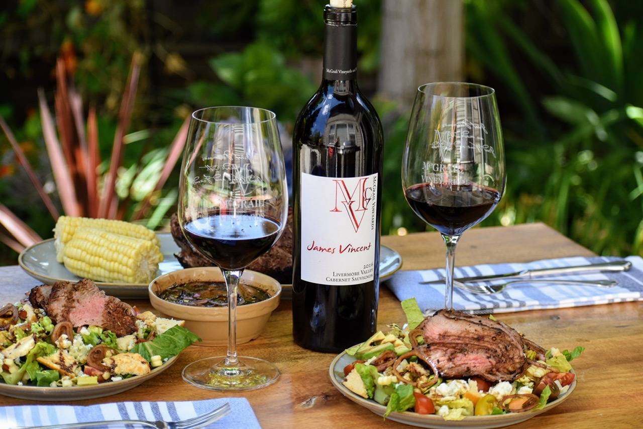 Tri Tip Blue Cheese Salad & 2016 James Vincent Cabernet Sauvignon
