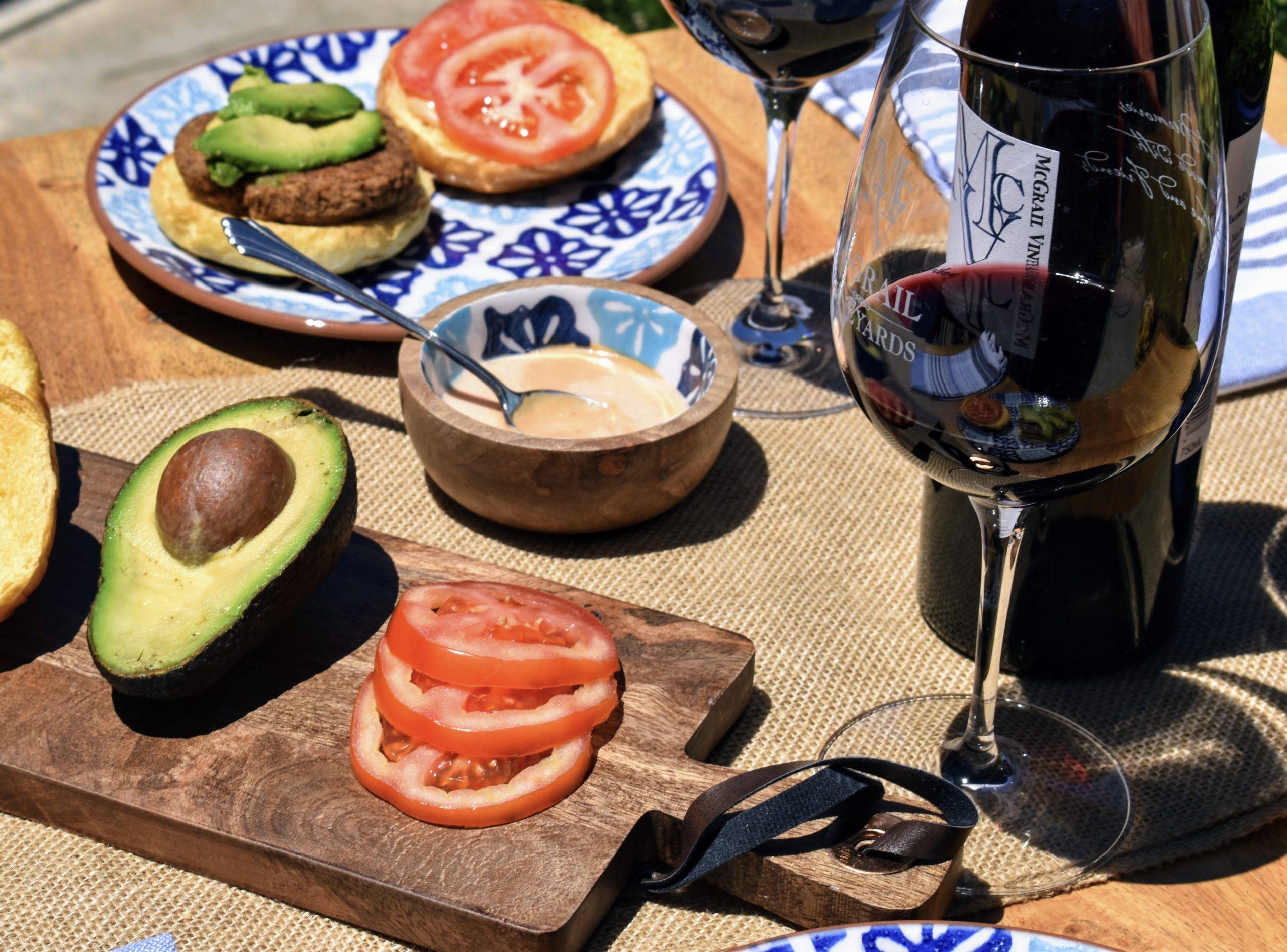 Black Bean Burgers & Malbec